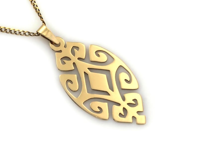 Złota zawieszka 585 symbol prezent grawer