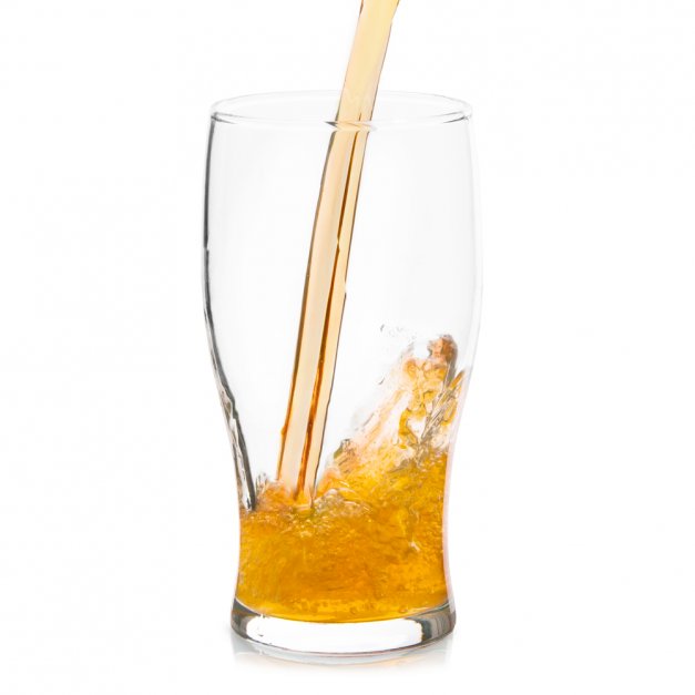 Kufel szklany szklanka do piwa z grawerem dla lenia piwosza