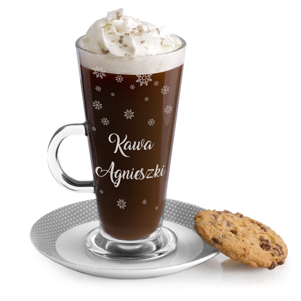 Szklanka do latte z grawerem dla niej na wita mikoajki