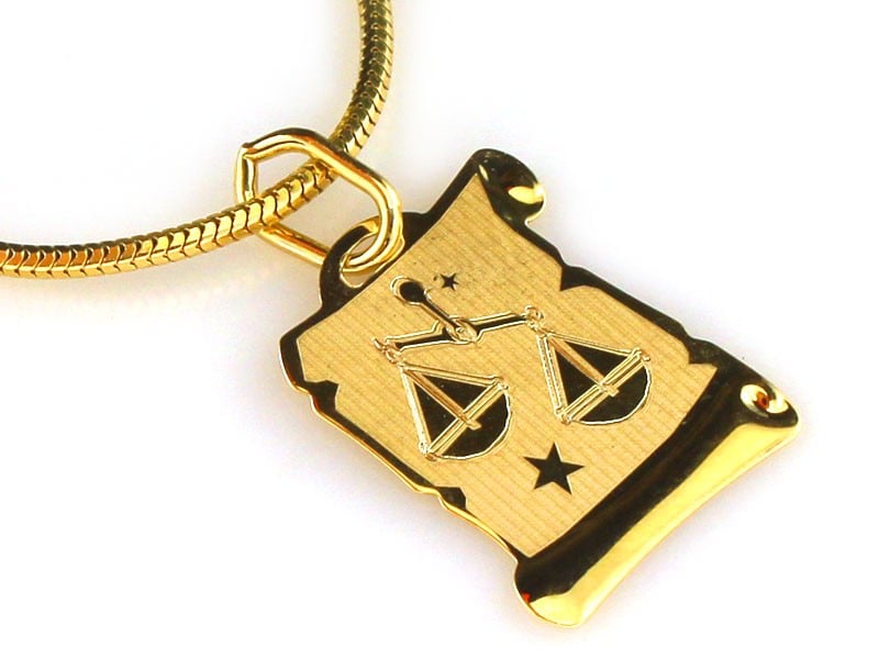 Złota zawieszka 585 zodiak zodiak prezent grawer
