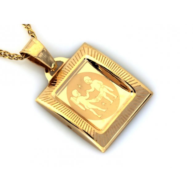 Złota zawieszka 585 zodiak zodiak prezent grawer