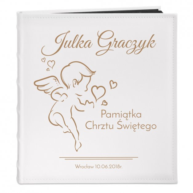 Album na zdjęcia z nadrukiem dla dziewczynki na chrzest