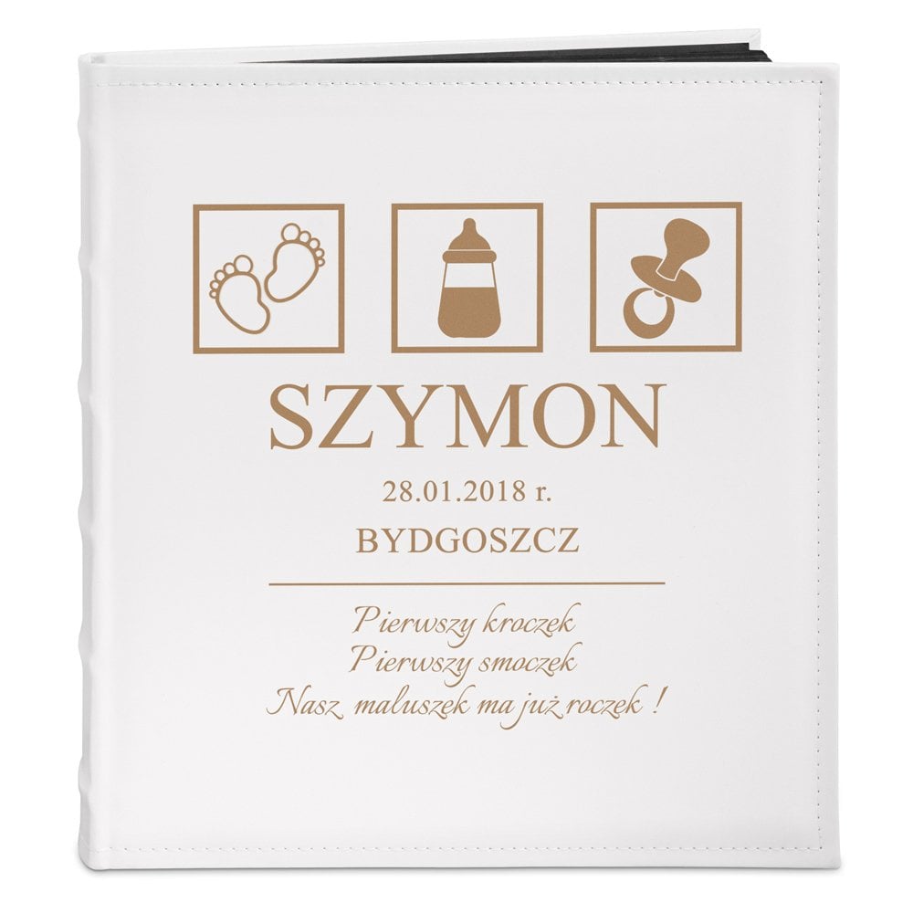 Album na zdjcia z grawerem dla chopca na roczek