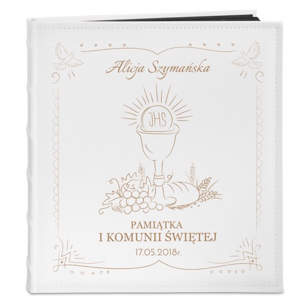 Album na zdjęcia z nadrukiem dla dziewczynki na komunię