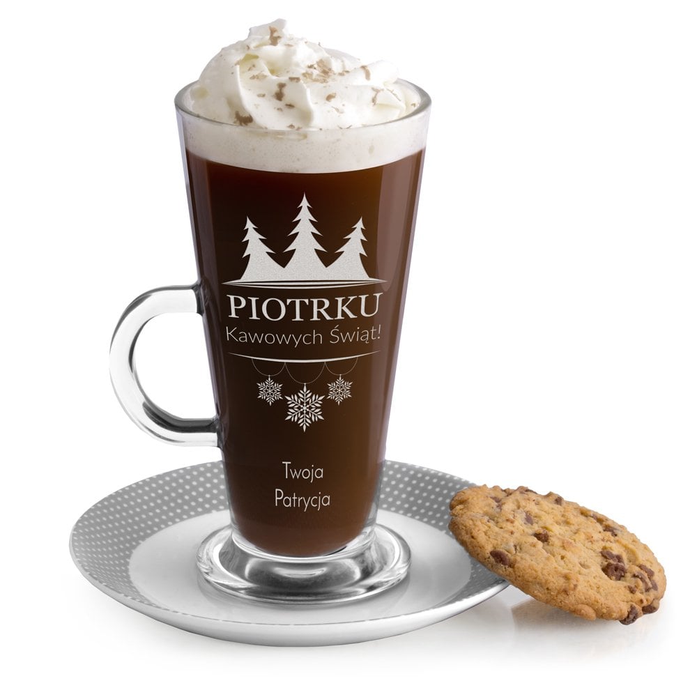 Szklanka do latte z grawerem dla niego na wita