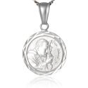 Srebrny Medalik Jan Paweł II 925 GRAWER YZ109