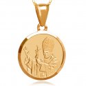 Srebrny komplet 925 łańcuszek z medalikiem YZ97