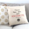 Poduszka personalizowana z nadrukiem KOCHAM CIĘ