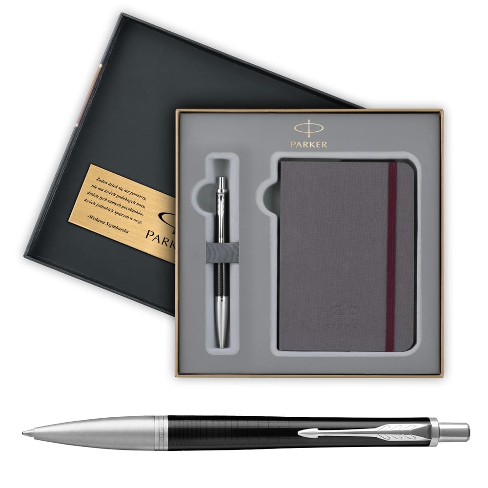 Zestaw Dugopis Notatnik Parker Urban Ebony Metal CT