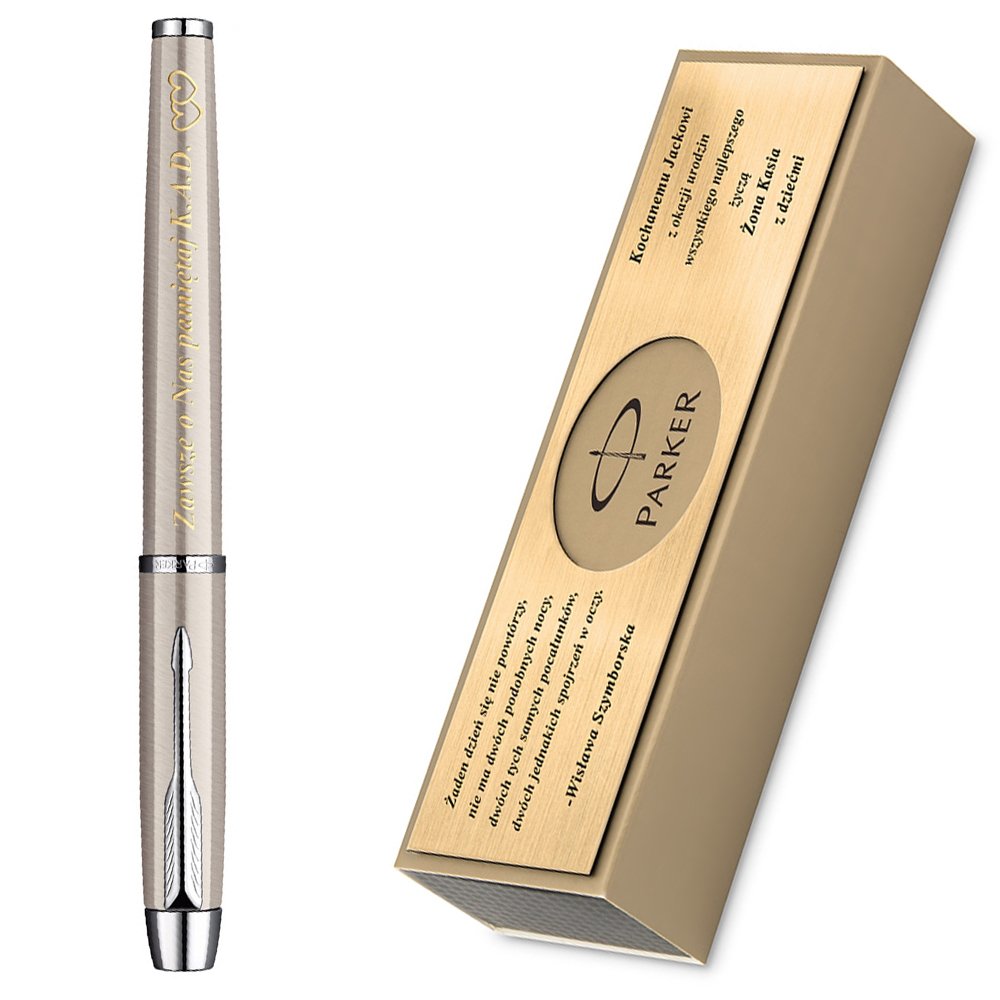 Piro Wieczne Parker IM Brushed Metal CT GRAWER