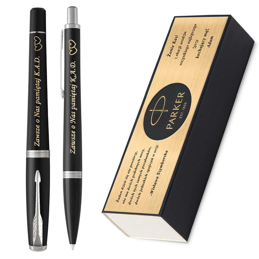 Zestaw Parker Urban Black CT GRAWER i ETUI PRESTIGE
