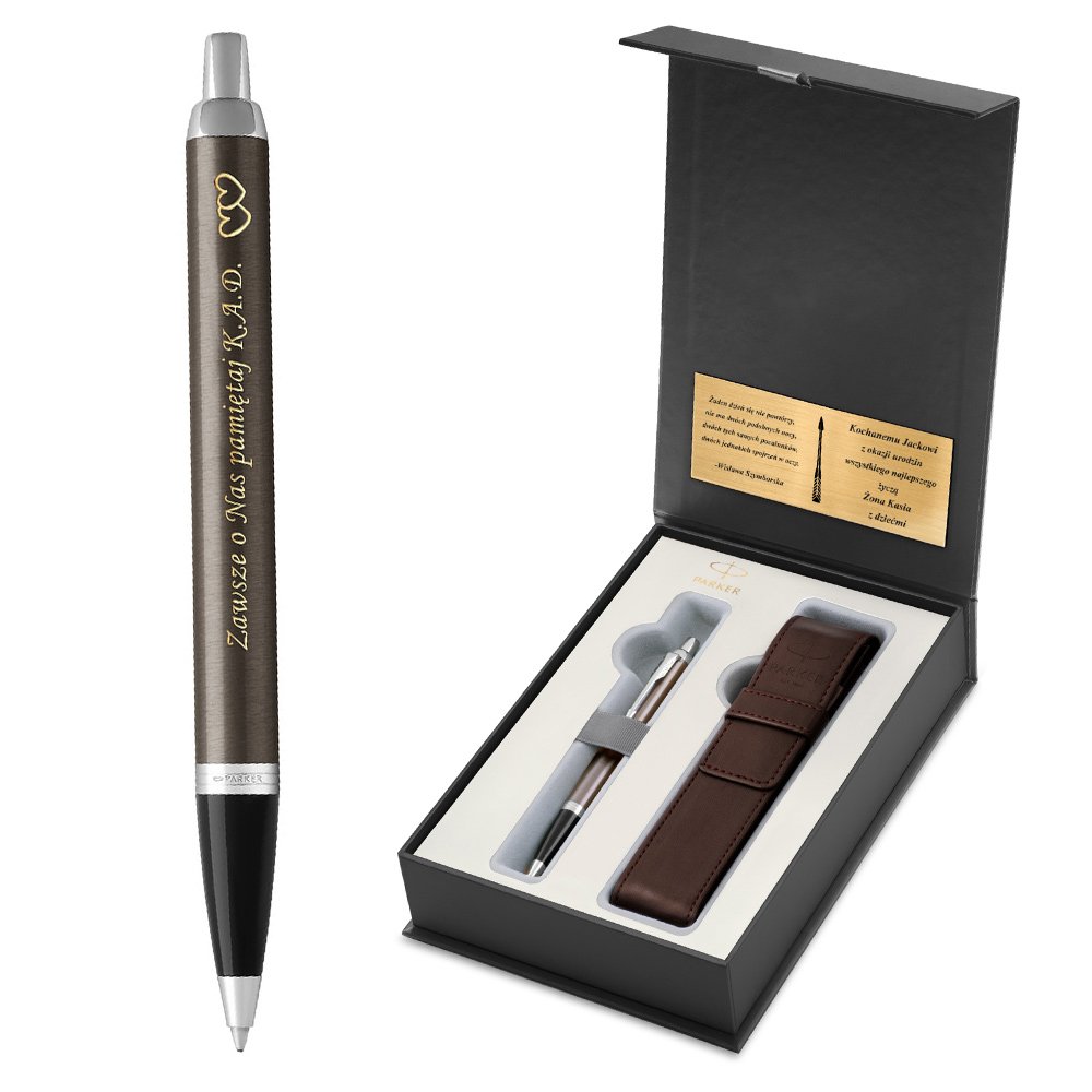 Dugopis Parker IM Dark Espresso CT GRAWER i ETUI PRESTIGE