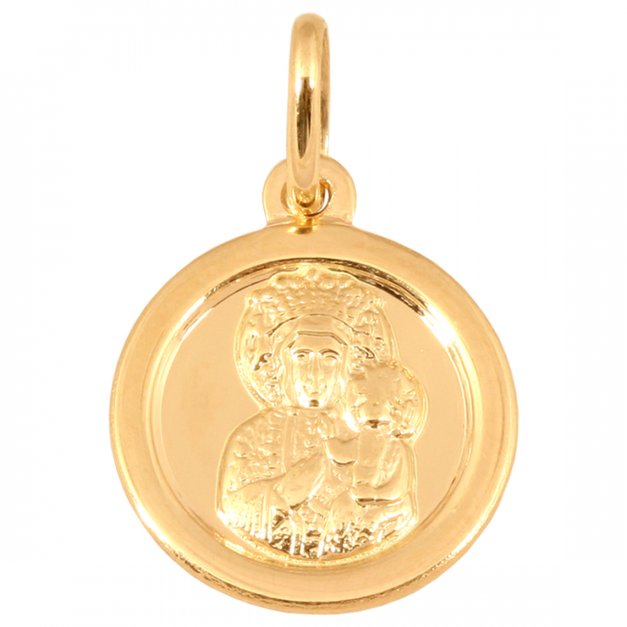 Złoty medalik 585 Matka Boska prezent grawer