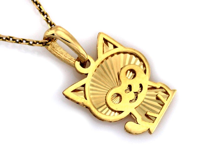 Złota zawieszka 585 symbol prezent grawer