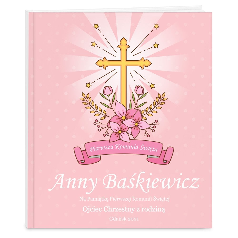 Ksiga bani banie z nadrukiem dla dziewczynki na komuni
