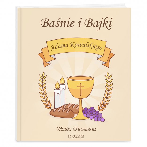 Księga baśni baśnie z nadrukiem dla chłopca na komunię