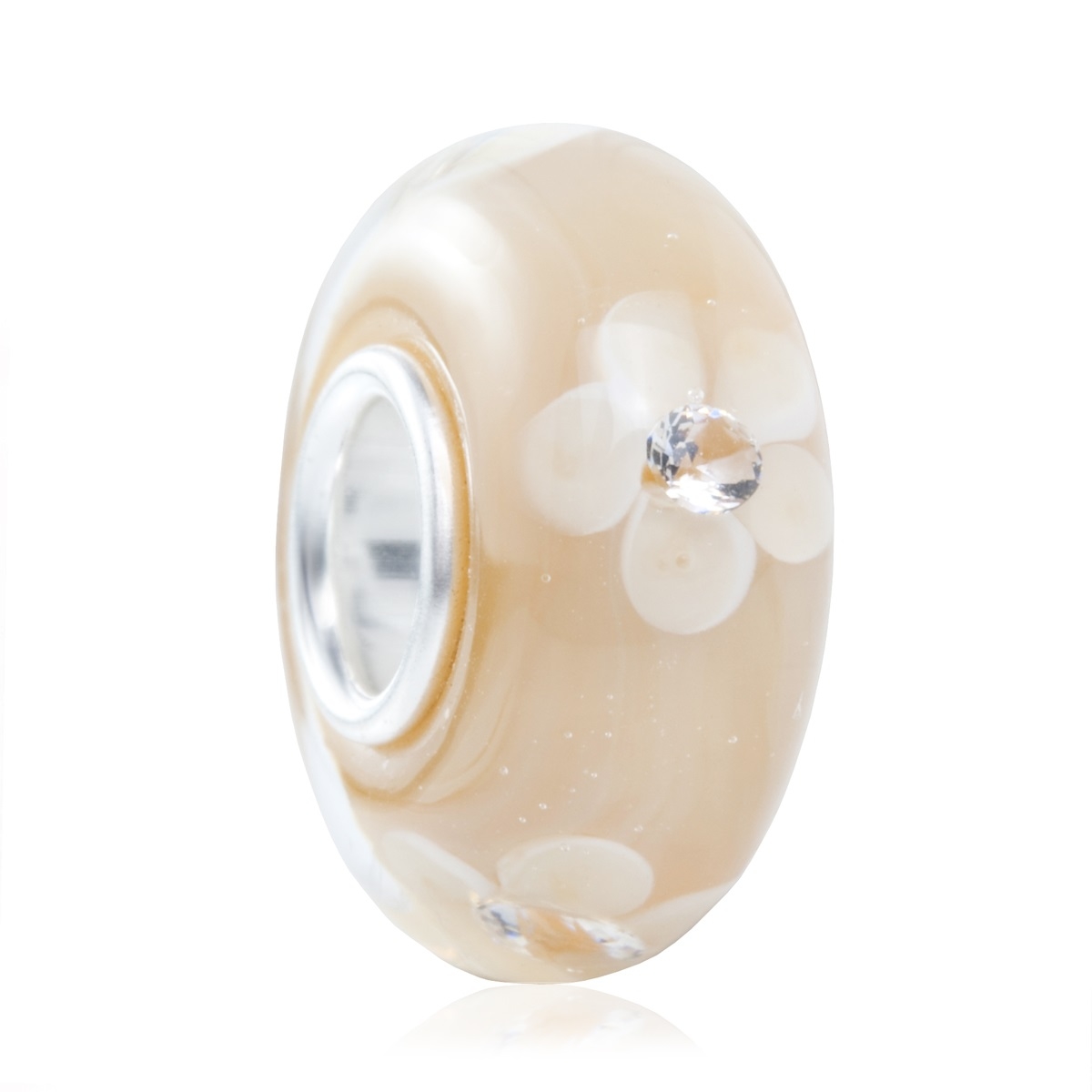Charms Zawieszka Koralik Srebrny PORCELANOWE MYLI