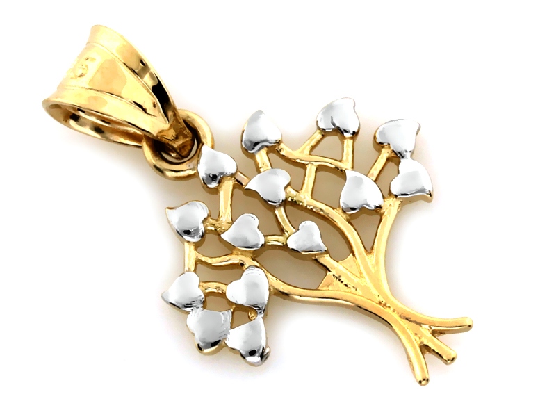 Złota zawieszka 585 symbol prezent grawer