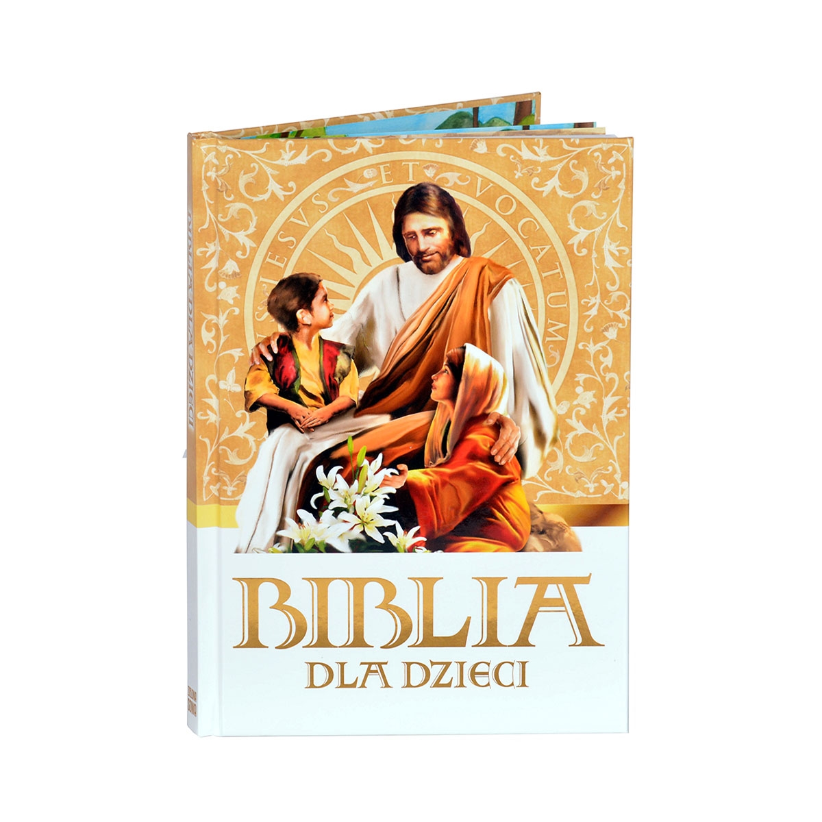 Biblia dla najmodszych z grawerem dla dziewczynki na chrzest