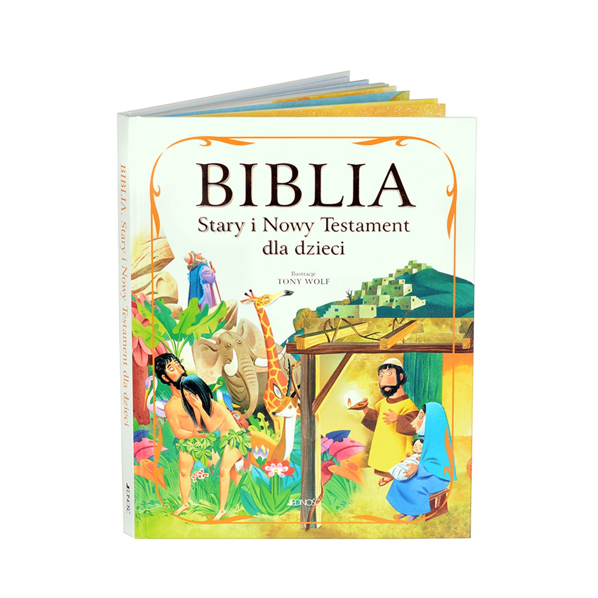 Biblia dla najmodszych z grawerem dla dziewczynki na chrzest