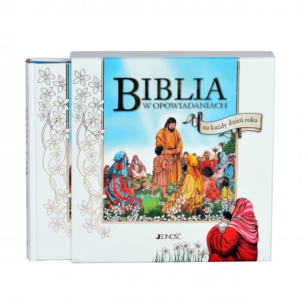 Biblia dla najmłodszych w etui z grawerem dla dziewczynki na chrzest