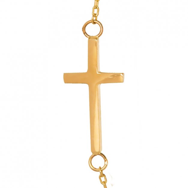 Złoty Naszyjnik 585 z Krzyżykiem Celebrytka Grawer