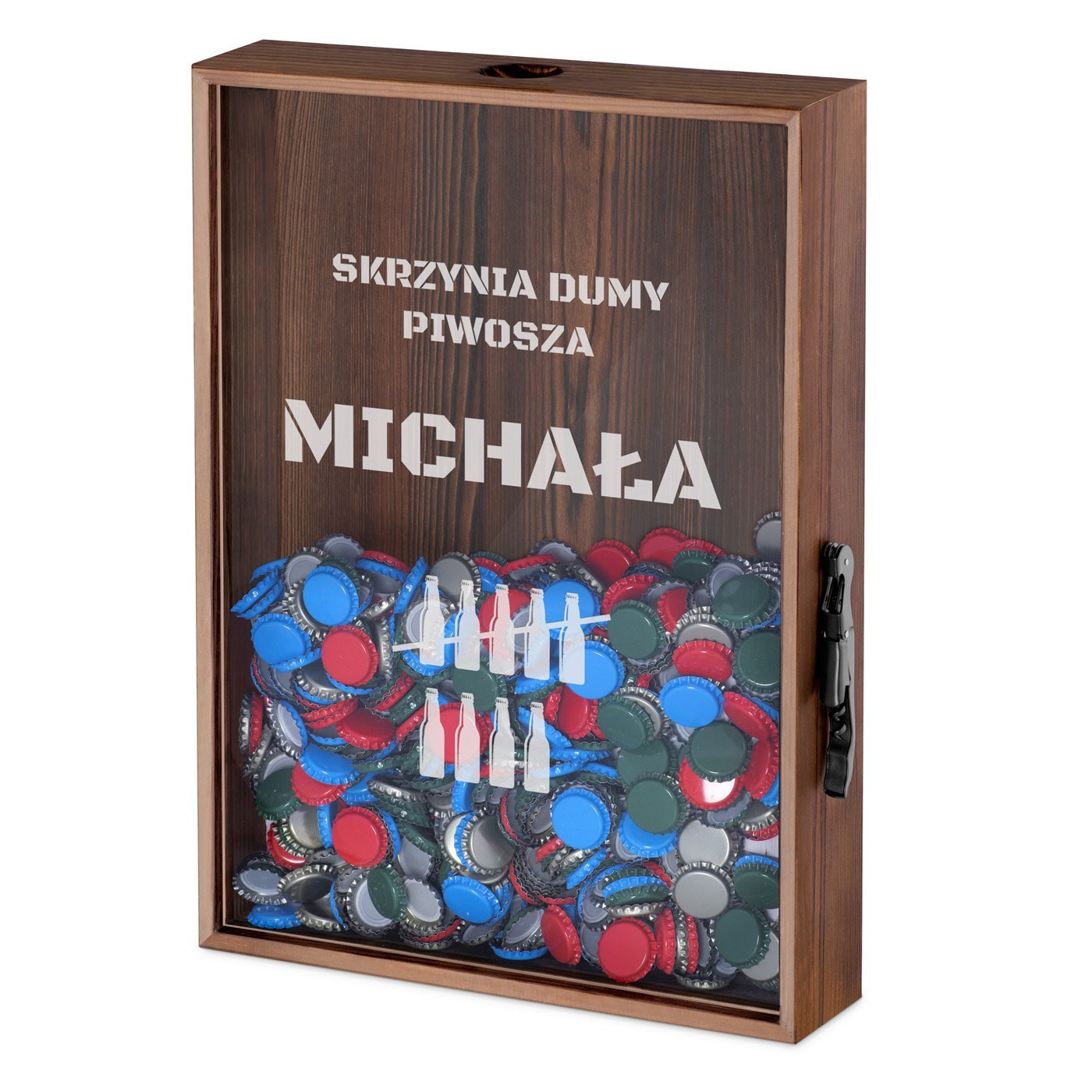 Skrzynka na kapsle z nadrukiem dla piwosza na imieniny