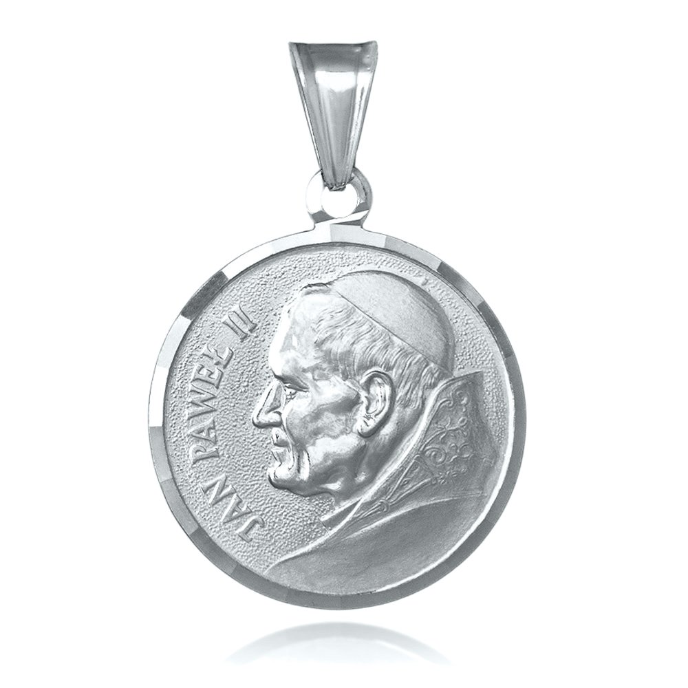 Srebrny Medalik 925 Jan Pawe II Grawer