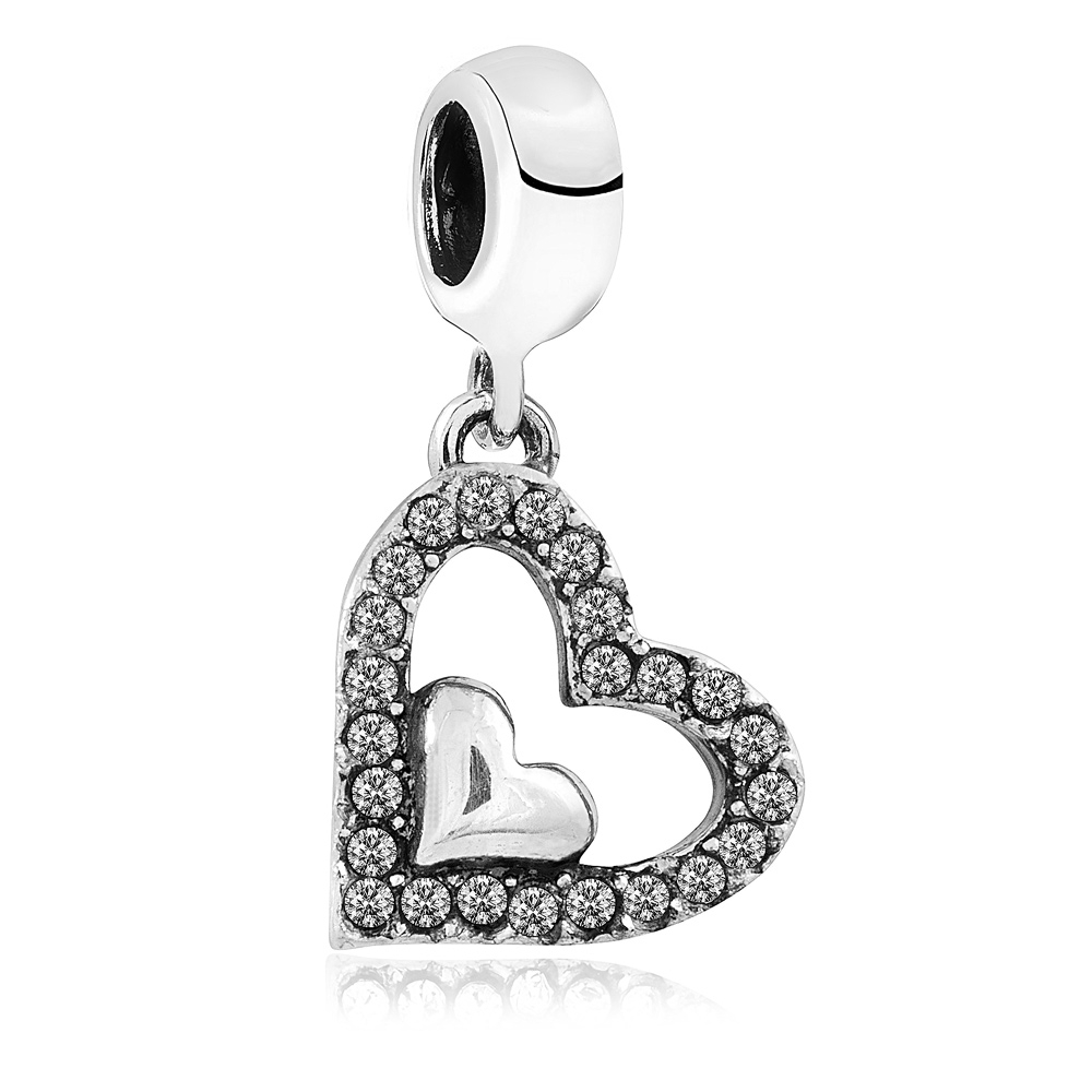Charms Zawieszka Koralik Srebrny rdo Mioci III