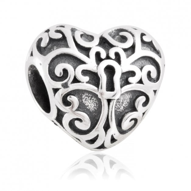 Charms Koralik Srebrny DRZWI DO SERCA