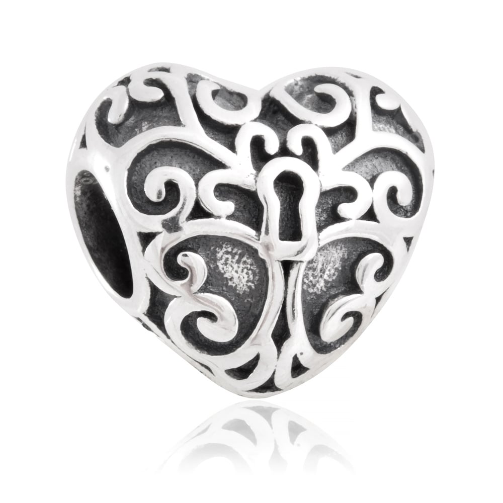 Charms Koralik Srebrny DRZWI DO SERCA
