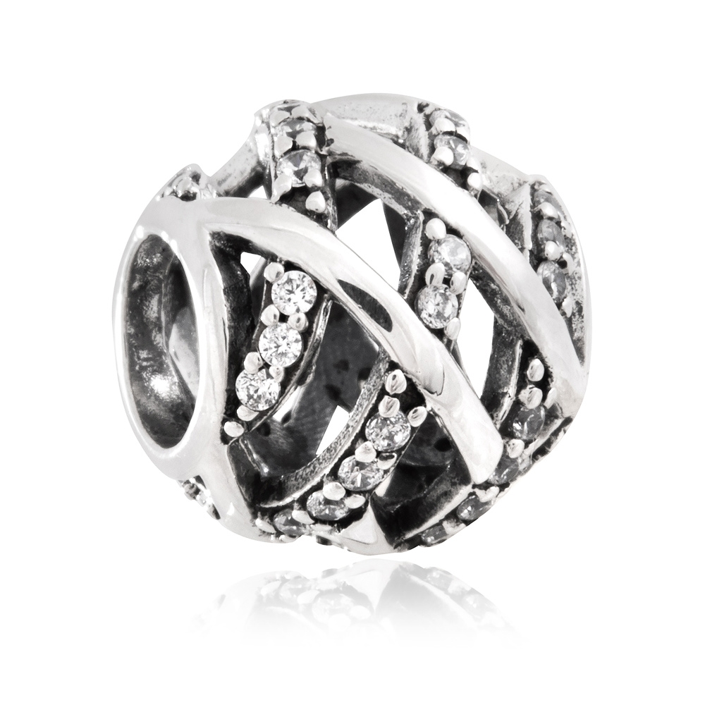 Charms Koralik Srebrny GALAKTYCZNA SPIRALA