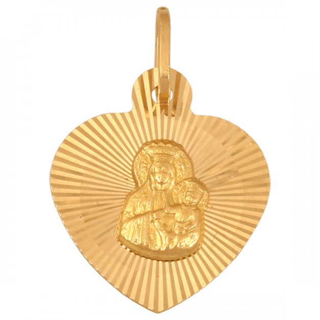 Złoty medalik 585 serduszka prezent grawer