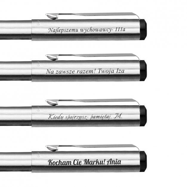 Długopis Parker Vector Stalowy GRAWER i ETUI
