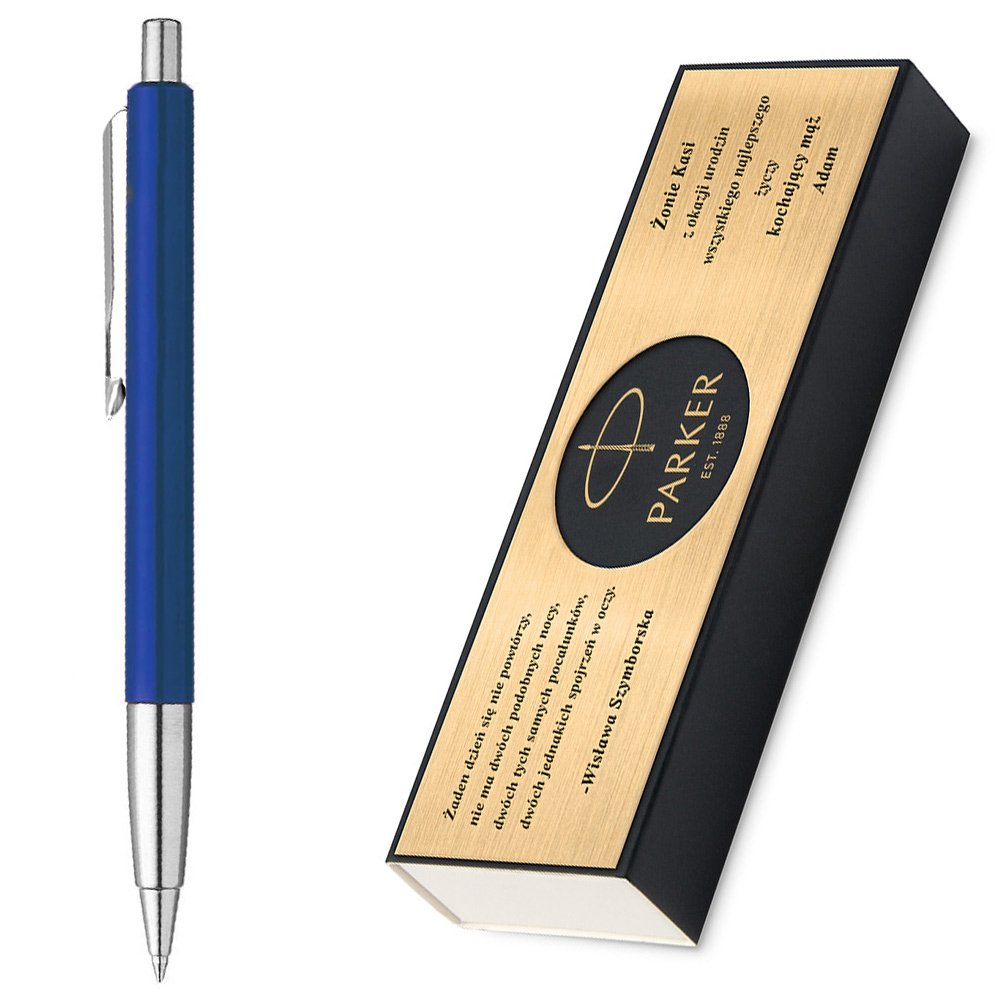 Dugopis Parker Vector Niebieski GRAWER i ETUI