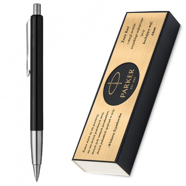 Długopis Parker Vector Czarny GRAWER i ETUI