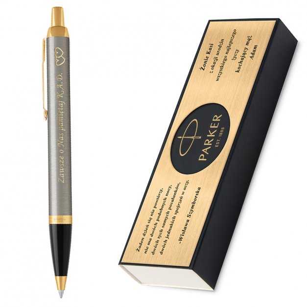 Długopis Parker IM Brushed Metal GT GRAWER i ETUI