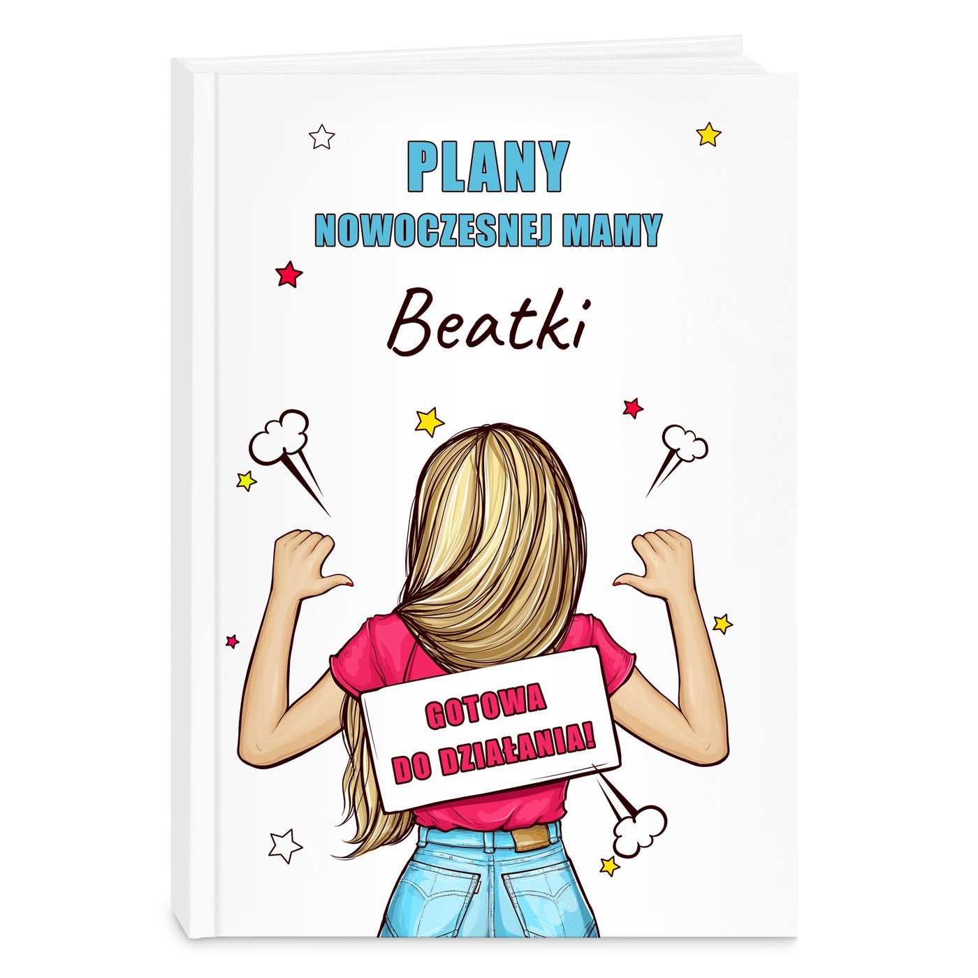 Planner kalendarz ksikowy z nadrukiem dla niej fitnesski studentki