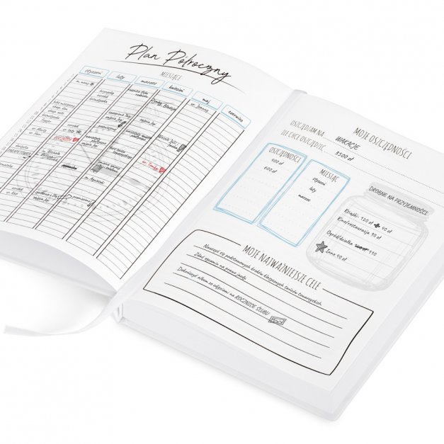 Planner kalendarz książkowy z nadrukiem dla pracoholika grafika sekretarki
