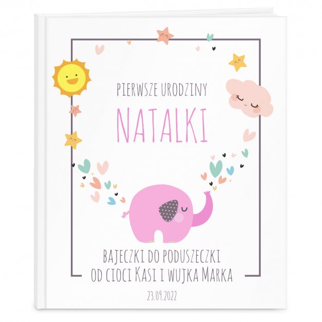 Księga baśni baśnie z nadrukiem dla dziewczynki na urodziny