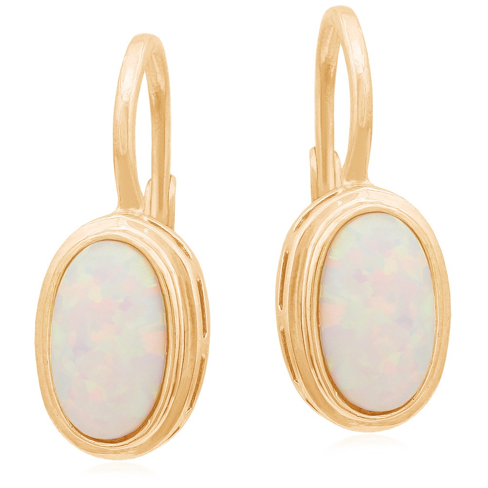 Zote kolczyki 585 z naturalnym kamieniem Opal