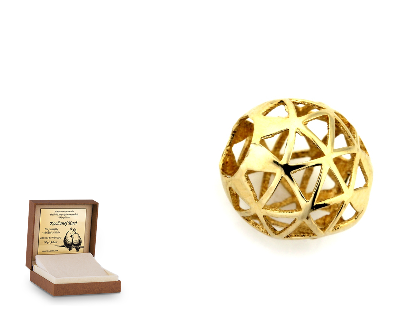 Złota zawieszka 585 charms charms prezent grawer