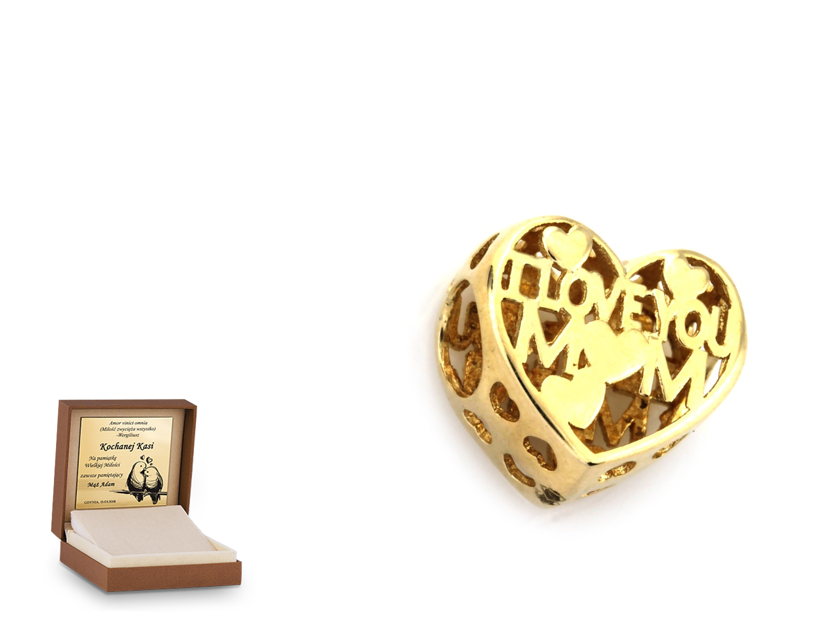 Złota zawieszka 585 charms charms prezent grawer