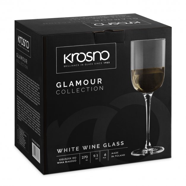 Kieliszki szklane do wina Glamour x6 z grawerem dla pary na zaręczyny ślub rocznicę walentynki