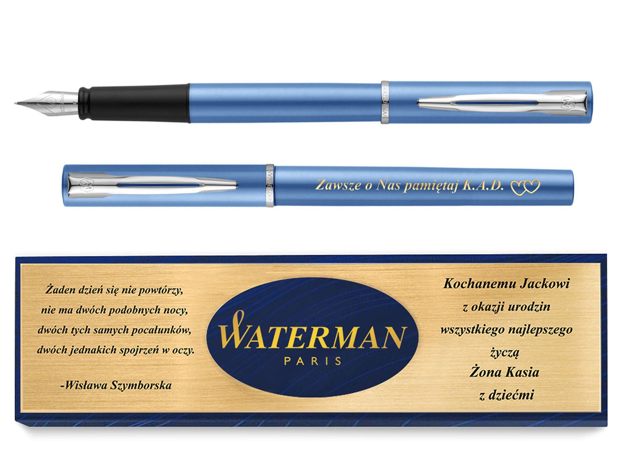 Piro Wieczne WATERMAN Allure Bkitny CT z grawerem dla ma na urodziny