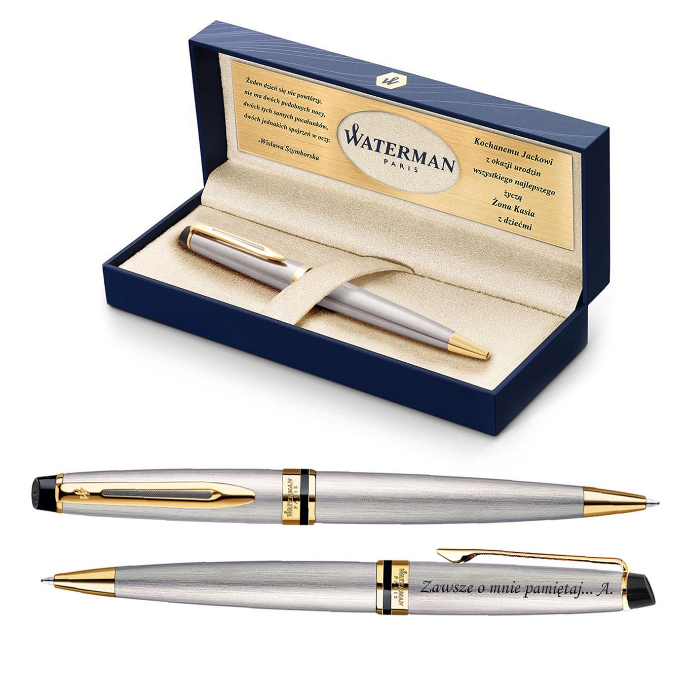 Dugopis Etui WATERMAN Expert Stalowy GT