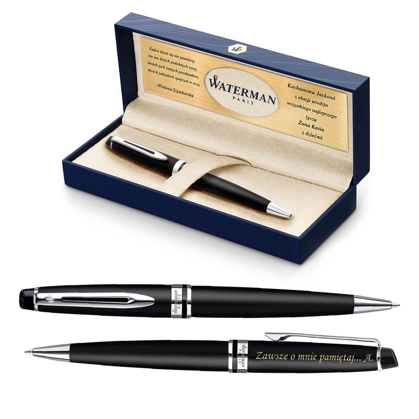 Dugopis Etui WATERMAN Expert Czarny MAT CT