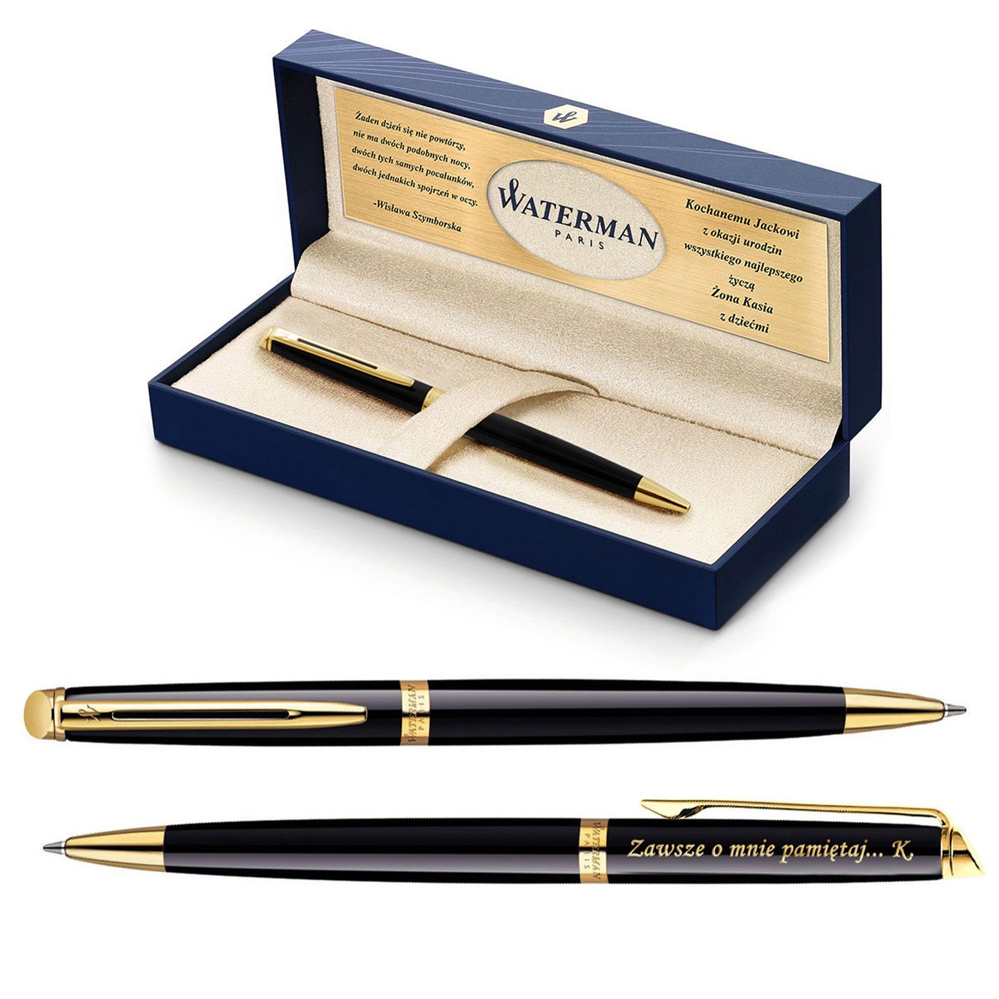 Dugopis Etui WATERMAN Hemisphere Czarny GT