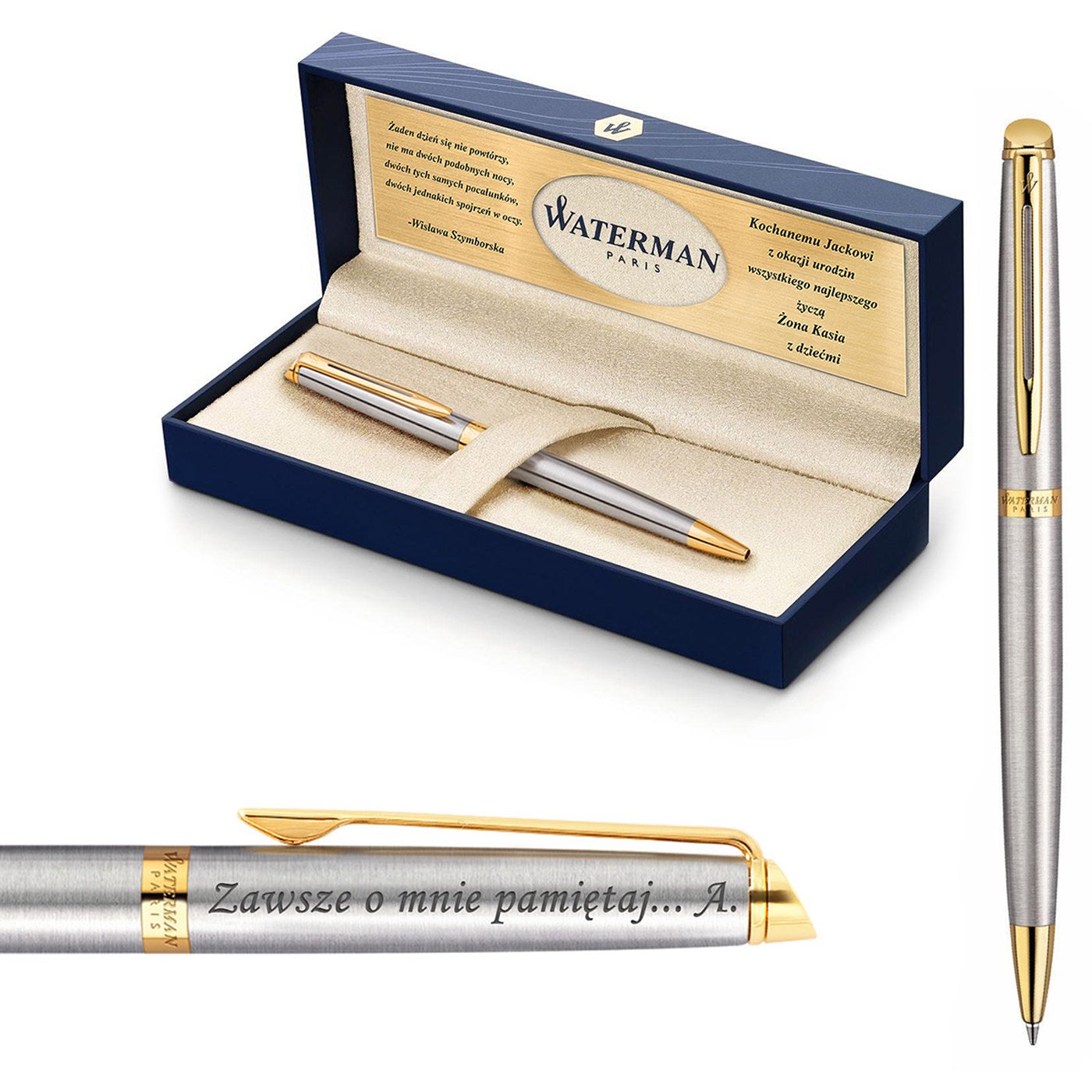 Dugopis WATERMAN Hemisphere Stalowy GT