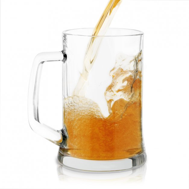 Kufel szklany do piwa z grawerem dla piwosza lenia na imieniny